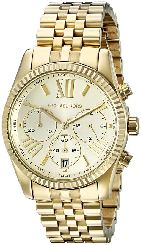 gold michael kors lexington|lexington gold tone watch.